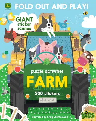 John Deere Kids Farm: 500 naklejek i puzzli: Rozłóż i baw się! - John Deere Kids Farm: 500 Stickers and Puzzle Activities: Fold Out and Play!