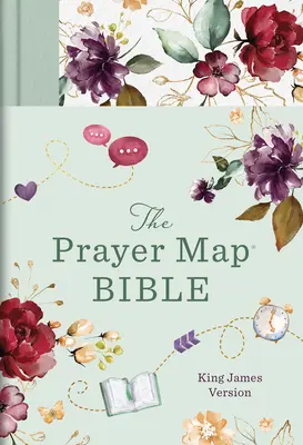 Biblia z mapą modlitw KJV [Mint Blossoms] - The KJV Prayer Map(r) Bible [Mint Blossoms]