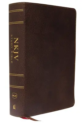 NKJV Study Bible, Premium Calfskin Leather, Brown, Full-Color, Red Letter Edition, Indexed, Comfort Print: Kompletne źródło do studiowania Bożego Wo - NKJV Study Bible, Premium Calfskin Leather, Brown, Full-Color, Red Letter Edition, Indexed, Comfort Print: The Complete Resource for Studying God's Wo