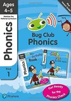 Fonics - Learn at Home Pack 1 (Bug Club), zestawy fonetyczne 1-3 dla dzieci w wieku 4-5 lat (sześć historyjek + przewodnik dla rodziców + zeszyt ćwiczeń) - Phonics - Learn at Home Pack 1 (Bug Club), Phonics Sets 1-3 for ages 4-5 (Six stories + Parent Guide + Activity Book)