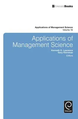 Zastosowania nauk o zarządzaniu - Applications of Management Science