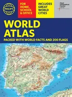 Atlas świata Philip's RGS (A4) - z globalnymi miastami, faktami i flagami - Philip's RGS World Atlas (A4) - with Global Cities, Facts and Flags