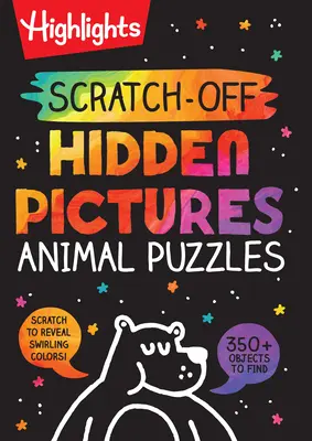 Zwierzęce puzzle z ukrytymi obrazkami do zdrapywania - Scratch-Off Hidden Pictures Animal Puzzles