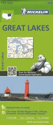 Mapa Wielkich Jezior Michelin - Michelin Great Lakes Map