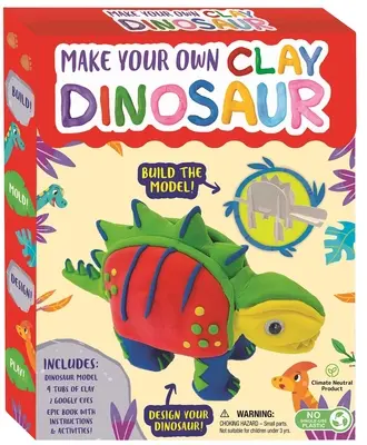 Zrób własnego dinozaura z gliny: zestaw do tworzenia dla dzieci - Make Your Own Clay Dinosaur: Craft Box Set for Kids
