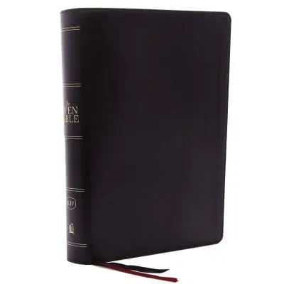 Otwarta Biblia KJV, skórzana, czarna, wydanie z czerwonymi literami, wygodny druk: Kompletny system referencyjny - The Kjv, Open Bible, Leathersoft, Black, Red Letter Edition, Comfort Print: Complete Reference System