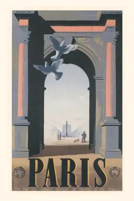 Vintage Journal Gołębie przy łuku, Paryż, Francja - Vintage Journal Doves by Arch, Paris, France