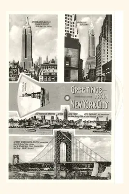 Dziennik historyczny Pozdrowienia z Nowego Jorku, sceny - Vintage Journal Greetings from New York City, Scenes