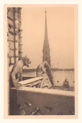 Dziennik historyczny Katedra Notre Dame z gargulcami - Vintage Journal Notre Dame Cathedral with Gargoyles