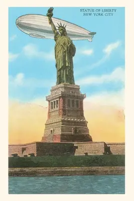 Vintage Journal Sterowiec i Statua Wolności, Nowy Jork - Vintage Journal Blimp and Statue of Liberty, New York City