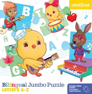 Dwujęzyczne puzzle Jumbo: Litery A-Z - Bilingual Jumbo Puzzle: Letters A-Z