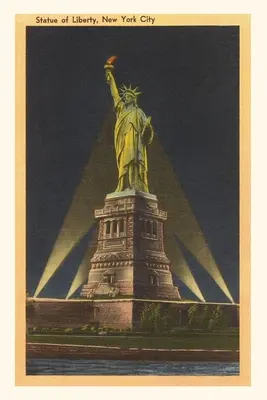 Vintage Journal Noc, Statua Wolności, Nowy Jork - Vintage Journal Night, Statue of Liberty, New York City