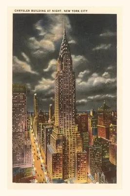 Vintage Journal Księżyc nad Chrysler Building, Nowy Jork - Vintage Journal Moon over Chrysler Building, New York City