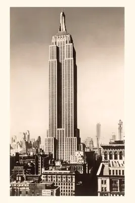 Fotografia Empire State Building w czasopiśmie historycznym, Nowy Jork - Vintage Journal Photograph of Empire State Building, New York City