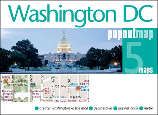 Mapa wyskakująca Waszyngton DC - Washington DC Popout Map