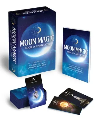Moon Magic Book & Card Deck: Zawiera talię 50 kart i 128-stronicowy przewodnik [z kartami] - Moon Magic Book & Card Deck: Includes a 50-Card Deck and a 128-Page Guide Book [With Cards]