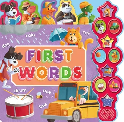 Pierwsze słowa: Interaktywna książka dźwiękowa dla dzieci z 10 przyciskami - First Words: Interactive Children's Sound Book with 10 Buttons