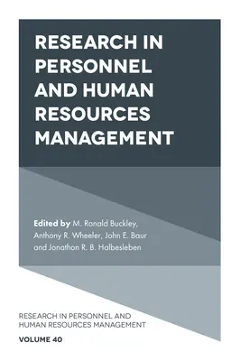 Badania w zakresie zarządzania personelem i zasobami ludzkimi - Research in Personnel and Human Resources Management