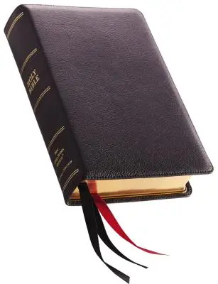 NKJV, Biblia jednokolumnowa, skóra Premium, czarna, wydanie Sterling, wygodny druk - NKJV, Single-Column Reference Bible, Premium Leather, Black, Sterling Edition, Comfort Print