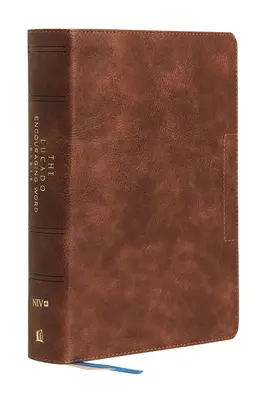 Niv, Lucado Encouraging Word Bible, brązowa, skórzana oprawa, wygodny druk: Biblia Święta, Nowa Wersja Międzynarodowa - Niv, Lucado Encouraging Word Bible, Brown, Leathersoft, Comfort Print: Holy Bible, New International Version