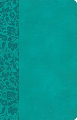 Biblia CSB w rozmiarze osobistym z dużym drukiem, skórzana w kolorze turkusowym - CSB Large Print Personal Size Reference Bible, Teal Leathertouch