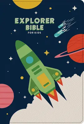 Biblia CSB Explorer dla dzieci, skórzana okładka, indeksowana - CSB Explorer Bible for Kids, Blast Off Leathertouch, Indexed