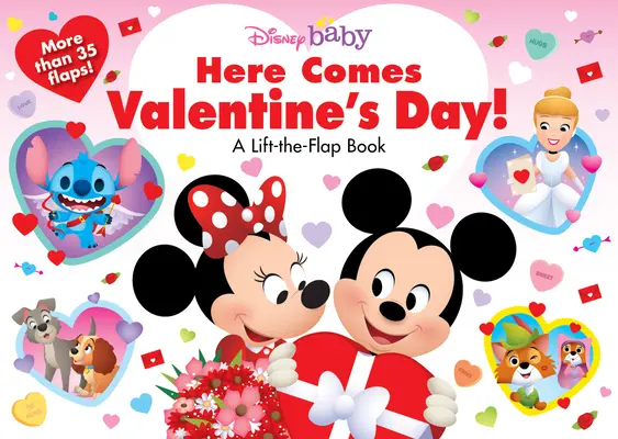 Disney Baby Nadchodzą Walentynki: Książka z podnoszoną klapką - Disney Baby Here Comes Valentine's Day!: A Lift-The-Flap Book