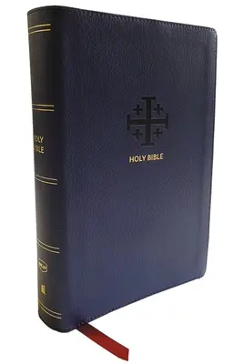 Nkjv, Biblia końcowych wersetów, duży druk w rozmiarze osobistym, miękka skóra, niebieska, czerwona litera, wygodny druk: Biblia Święta, Nowa Wersja Króla Jakuba - Nkjv, End-Of-Verse Reference Bible, Personal Size Large Print, Leathersoft, Blue, Red Letter, Comfort Print: Holy Bible, New King James Version