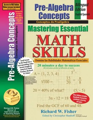 Pre-Algebra Concepts: Wydanie dwujęzyczne - angielski/hiszpański: Mastering Essential Math Skills - Pre-Algebra Concepts: Bilingual Edition - English/Spanish: Mastering Essential Math Skills