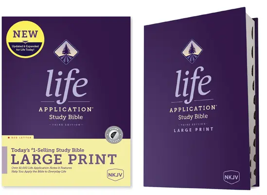 NKJV Life Application Study Bible, wydanie trzecie, duży druk (czerwona litera, twarda oprawa, z indeksem) - NKJV Life Application Study Bible, Third Edition, Large Print (Red Letter, Hardcover, Indexed)