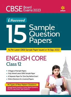 CBSE Board Exams 2023 I-Succeed 15 Przykładowe arkusze pytań ENGLISH CORE Class 12th - CBSE Board Exams 2023 I-Succeed 15 Sample Question Papers ENGLISH CORE Class 12th