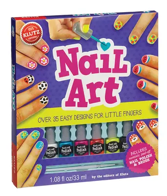 Nail Art: Ponad 35 łatwych wzorów dla małych palców [z nietoksycznym lakierem do paznokci i pędzelkiem] - Nail Art: Over 35 Easy Designs for Little Fingers [With Non-Toxic Peel-Off Nail Polish and Brush]