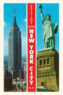 Dziennik historyczny Słynne zabytki, pozdrowienia z Nowego Jorku - Vintage Journal Famous Sights, Greetings from New York City