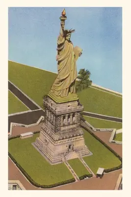 Vintage Journal Widok z lotu ptaka, Statua Wolności, Nowy Jork - Vintage Journal Aerial View, Statue of Liberty, New York City