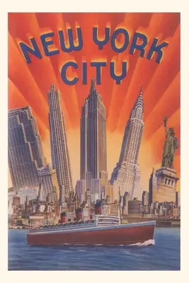 Plakat podróżniczy z Nowego Jorku w stylu vintage - Vintage Journal New York Travel Poster