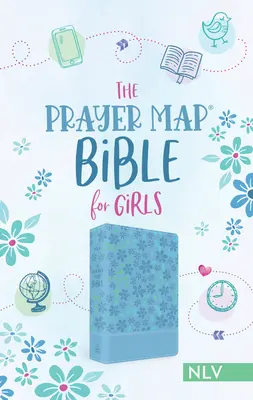 Biblia z mapą modlitwy dla dziewcząt Nlv [Sky Blue Shimmer] - The Prayer Map Bible for Girls Nlv [Sky Blue Shimmer]