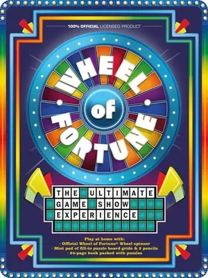 Puszka z grą Koło Fortuny: Z oficjalnym kołem fortuny i mnóstwem łamigłówek! - Wheel of Fortune Game Tin: With Official Wheel of Fortune Wheel Spinner and Tons of Puzzles!