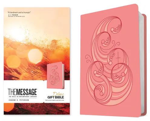 The Message Deluxe Gift Bible (Leather-Look, Pink and Gold Waves): Biblia w języku współczesnym - The Message Deluxe Gift Bible (Leather-Look, Pink and Gold Waves): The Bible in Contemporary Language