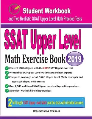 SSAT Upper Level Math Exercise Book: Zeszyt ćwiczeń dla uczniów i dwa realistyczne testy matematyczne SSAT na wyższym poziomie - SSAT Upper Level Math Exercise Book: Student Workbook and Two Realistic SSAT Upper Level Math Tests