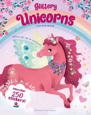 Książka z naklejkami z błyszczącymi jednorożcami - Glittery Unicorns Sticker Book