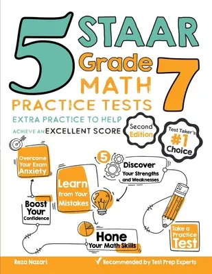 5 STAAR klasa 7 Testy praktyczne z matematyki: Dodatkowe ćwiczenia, które pomogą osiągnąć doskonały wynik - 5 STAAR Grade 7 Math Practice Tests: Extra Practice to Help Achieve an Excellent Score