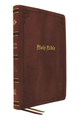 KJV Holy Bible Large Print Center-Column Reference Bible, Brown Bonded Leather, 53,000 Cross References, Red Letter, Comfort Print: Wersja Króla Jakuba - KJV Holy Bible Large Print Center-Column Reference Bible, Brown Bonded Leather, 53,000 Cross References, Red Letter, Comfort Print: King James Version