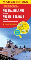 Rosja i Białoruś Mapa Marco Polo - pokazuje również Ukrainę - Russia and Belarus Marco Polo Map - Also shows Ukraine