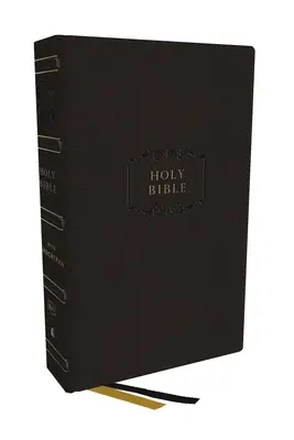 Kjv, Center-Column Reference Bible with Apocrypha, Leathersoft, Black, 73,000 Cross-References, Red Letter, Comfort Print: Wersja Króla Jakuba - Kjv, Center-Column Reference Bible with Apocrypha, Leathersoft, Black, 73,000 Cross-References, Red Letter, Comfort Print: King James Version