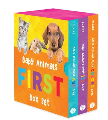 Baby Animals First Box Set - Pierwsza książka ABC, Pierwsza książka 123 i Pierwsza książka kolorów - Baby Animals First Box Set - First ABC Book, First 123 Book, and First Colors Book