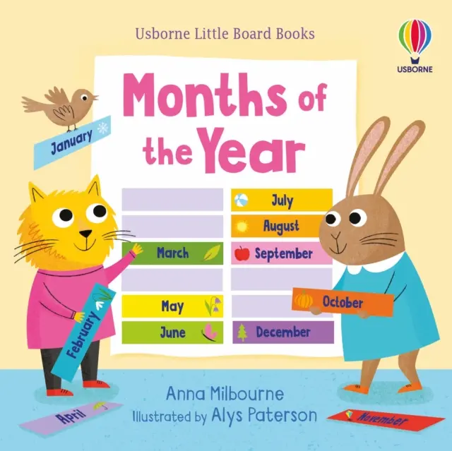 Małe książeczki planszowe Miesiące roku - Little Board Books Months of the Year