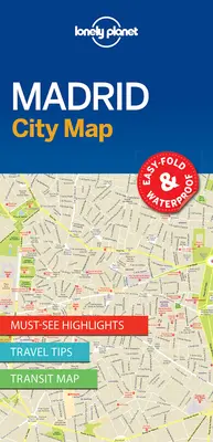 Lonely Planet Madryt mapa miasta 1 - Lonely Planet Madrid City Map 1