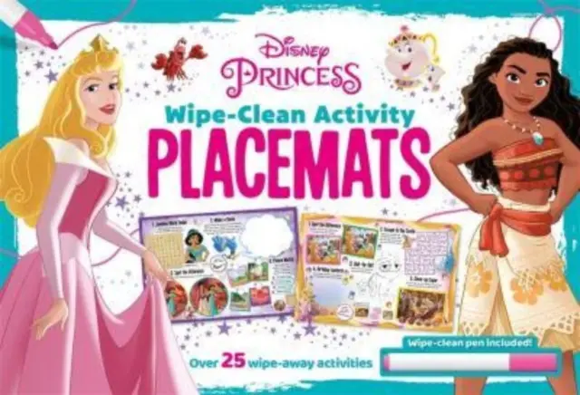 Disney Princess: Podkładki do wycierania - Disney Princess: Wipe-clean Activity Placemats