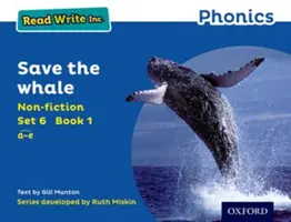 Read Write Inc. Phonics: Zestaw niebieski 6 książek non-fiction 1 Uratuj wieloryba - Read Write Inc. Phonics: Blue Set 6 Non-fiction 1 Save the Whale