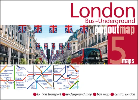 Mapa wyskakująca londyńskiego metra i autobusów - London Bus & Underground Tube Popout Map